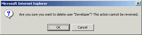 User Delete Alert