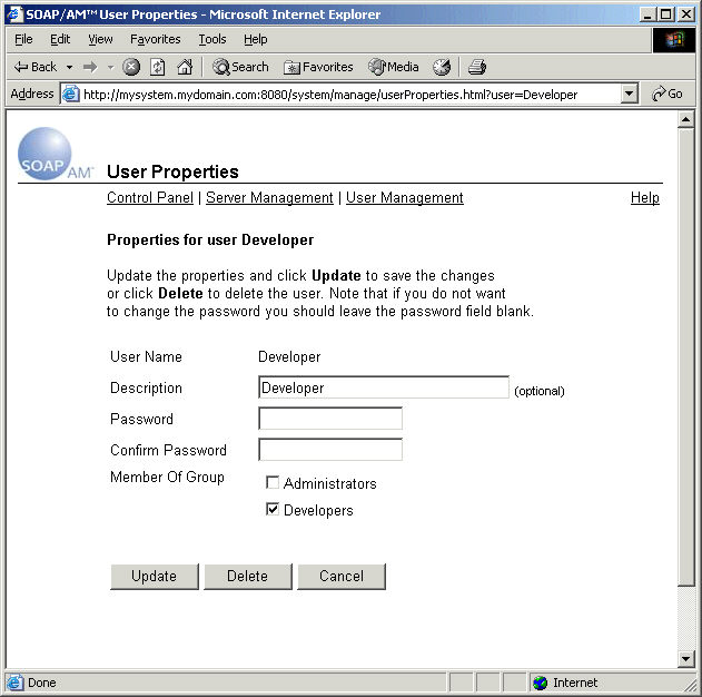 User Properties
