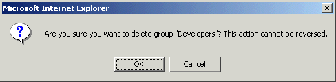 Group Delete Alert