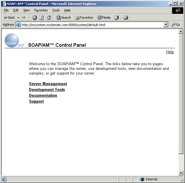 SOAPAM Control Panel